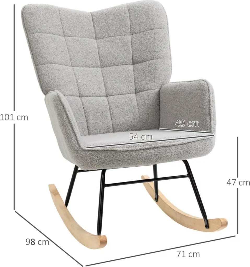 Fauteuil d'Appoint Pivotant pour Coin Lecture Cosy Gris Clair 101cm - 2