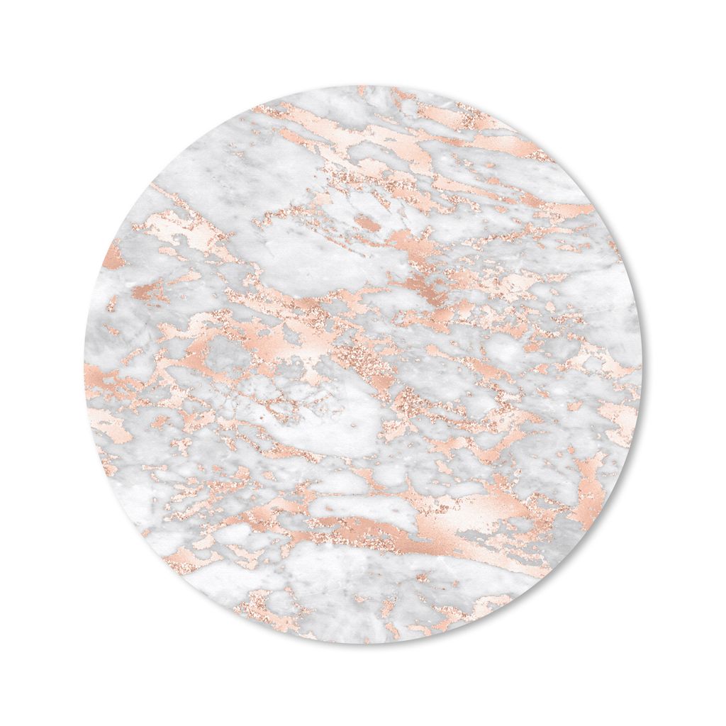 MuchoWow® Mauspad Mousepad Marmor - Grau - Roségold - Luxus Produktbild 
