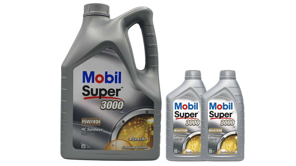 Mobil Super 3000 X1 5W-40 1 X 5L + 2 x 1L = 7l Produktbild 