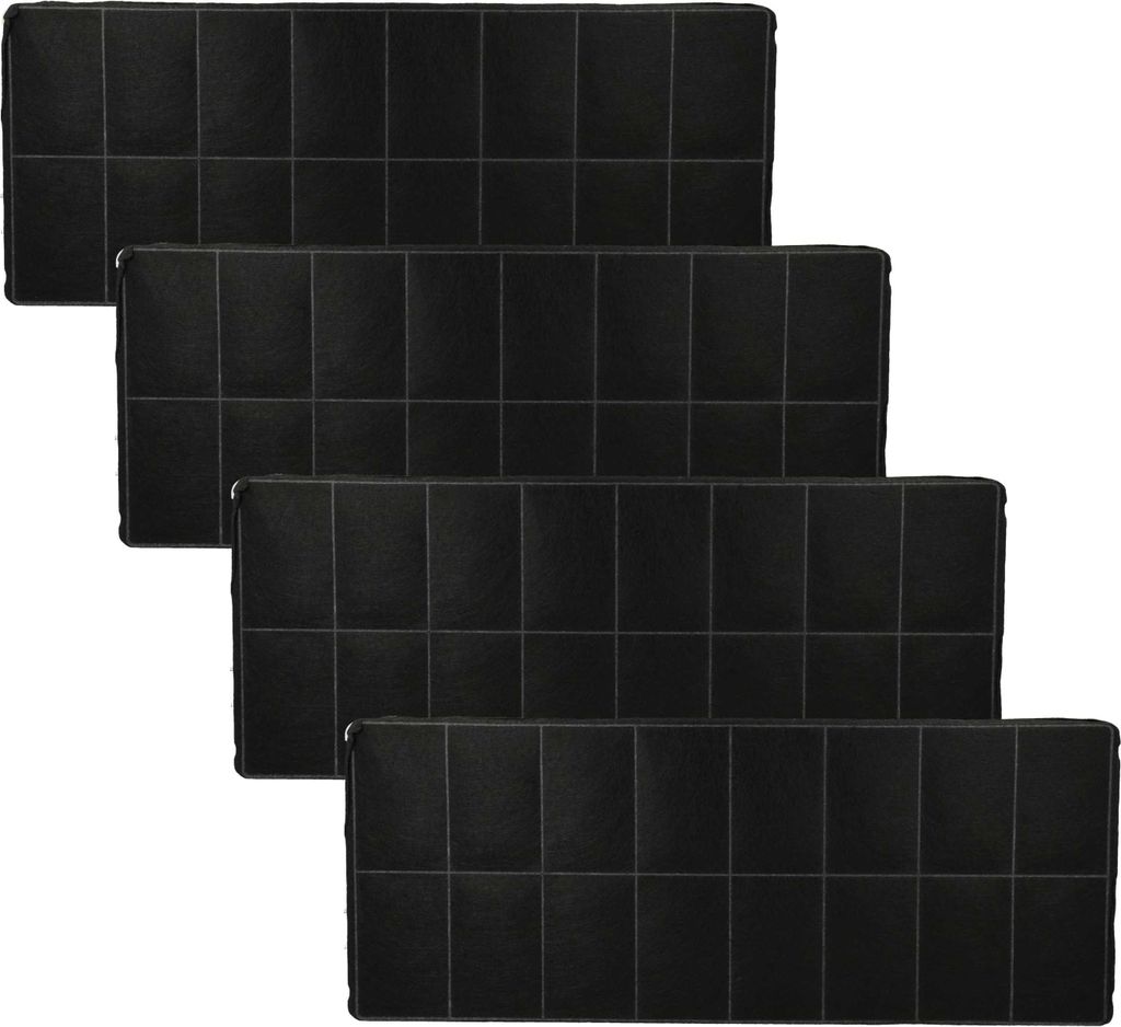 vhbw 4x Aktivkohlefilter kompatibel mit Siemens LI23030CH/08, LI23030/08, LI23030/09, LI23030CH, LI23030CH/06 Dunstabzugshaube - 42 x 16,8 x 3,1 cm