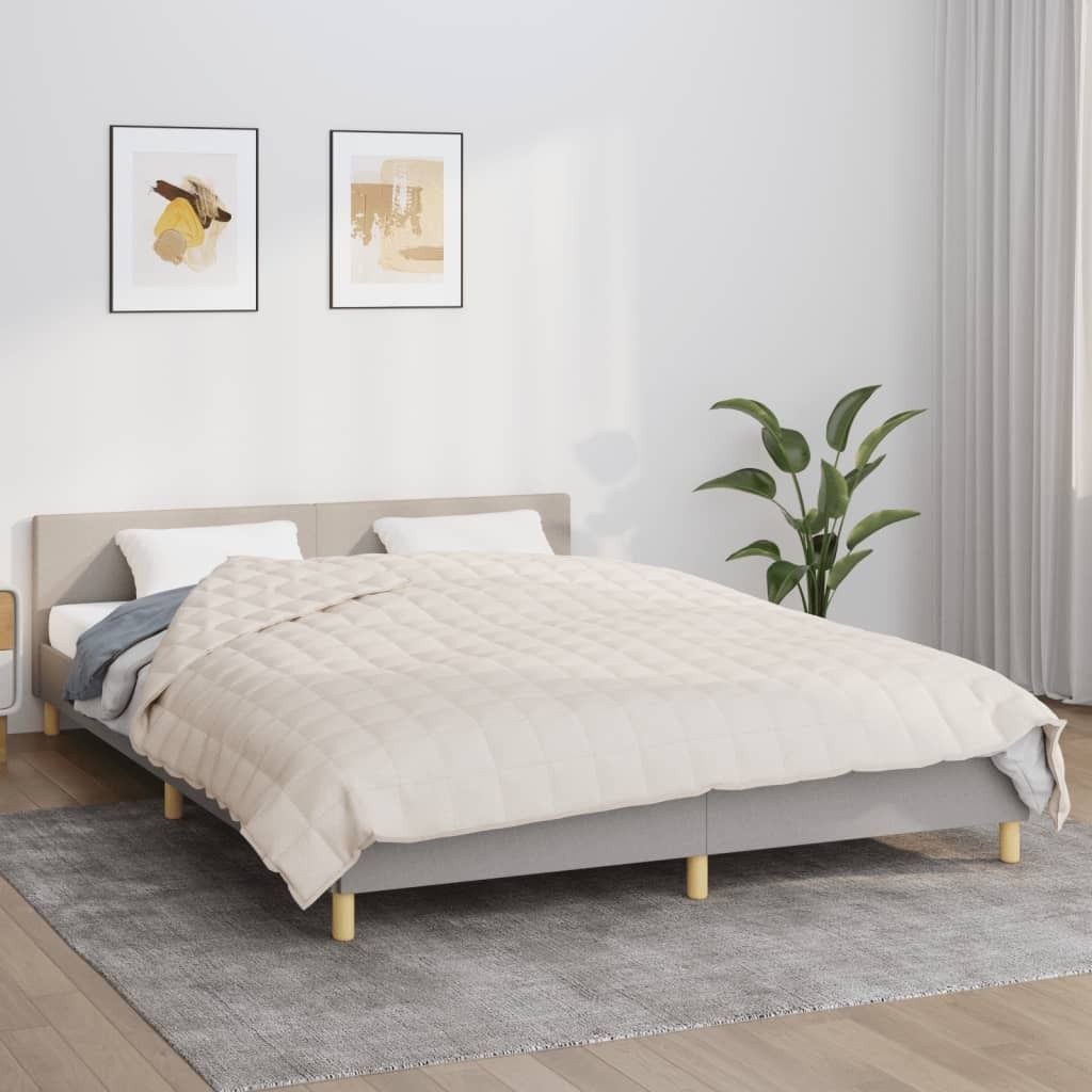 CLORIS Gewichtsdecke Hellcreme 220x240 cm 11 kg Stoff - Decken LL0000191909