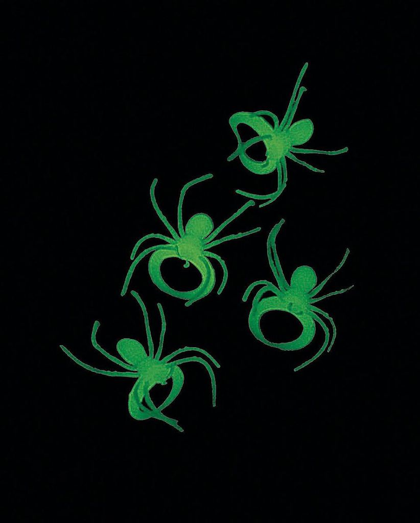 GID Glow in the Dark Halloween Spinnen 144 St. als Gruseldeko