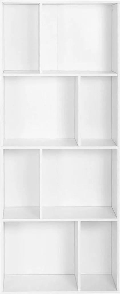 Bibliothèque 8 compartiments blanche 60x29x143 cm en MDF robuste - 2