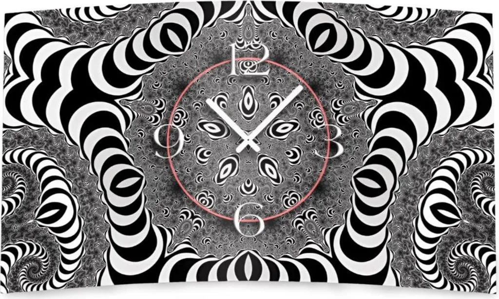 Horloge murale design dixtime 3D-0334 Digital Art SW pour salon moderne