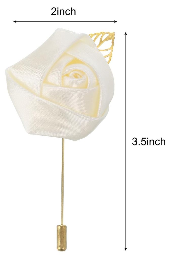 24 Stš¹ck Ansteckblume Br?utigam Rosen Anstecknadeln Brosche Blume fš¹r M?nner Hochzeitszeremonie Jubil?um Formelles Abendessen Party Milchwei?