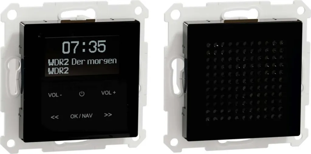 Radio Numérique Murale DAB+ Bluetooth Merten pour Installation Encastrée