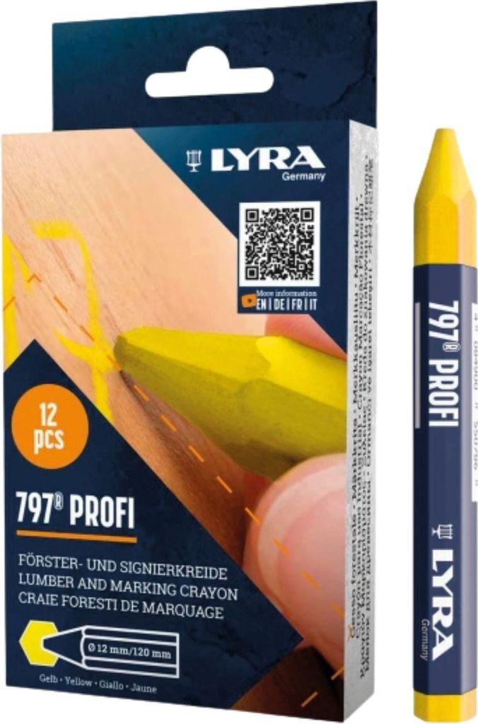 Lyra Förster- und Signierkreide 797 gelb a 12 Stk. Produktbild 