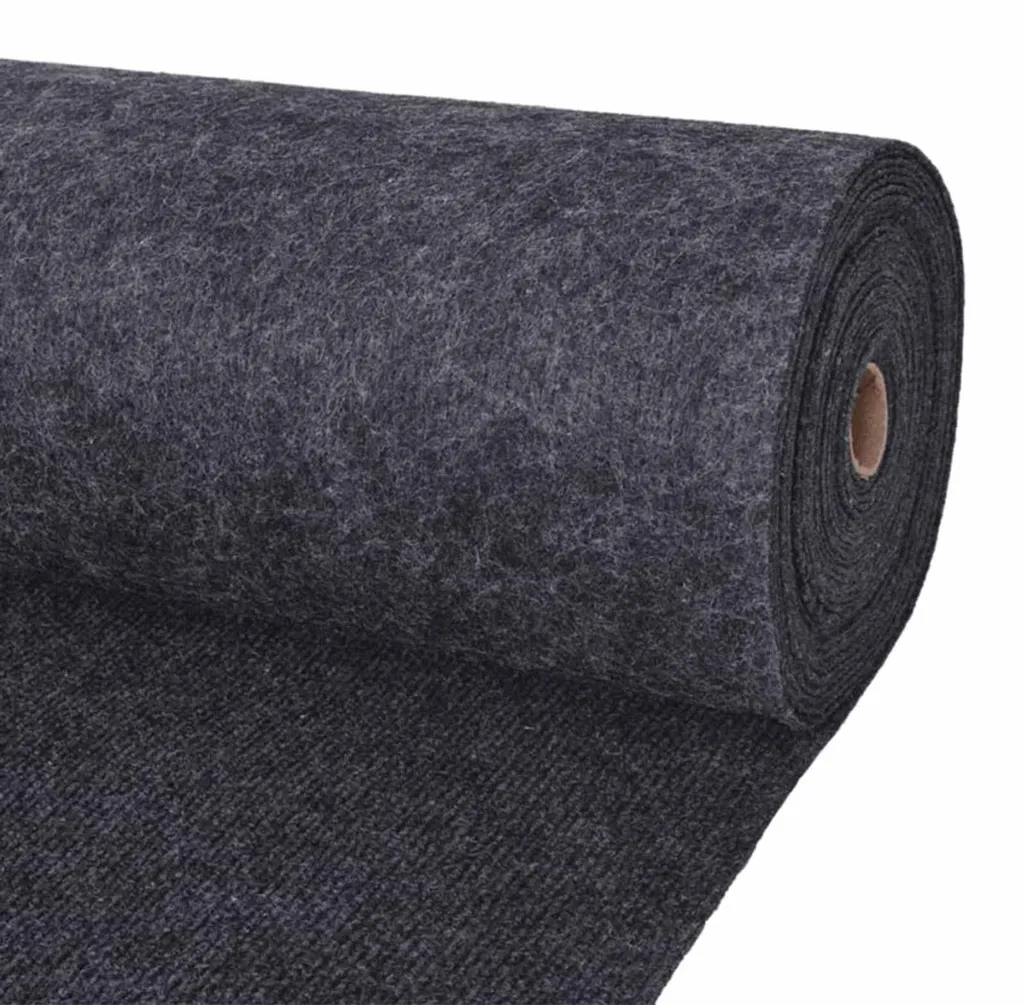Moquette aiguilletée anthracite 1,2x20m pour événements et stands