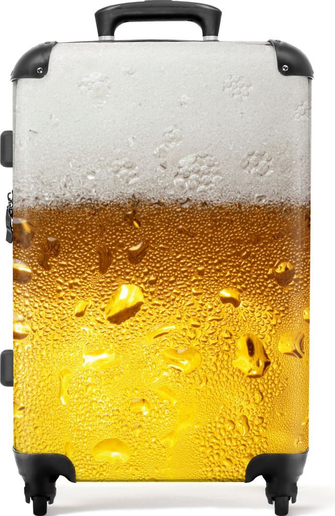 NoBoringSuitcases.com - Bierkoffer - Reisekoffer groß mit 4 Rädern - Großes Geräumiges Gepäck valise - 20 kg Gepäck - Geschenk Männer Origin...