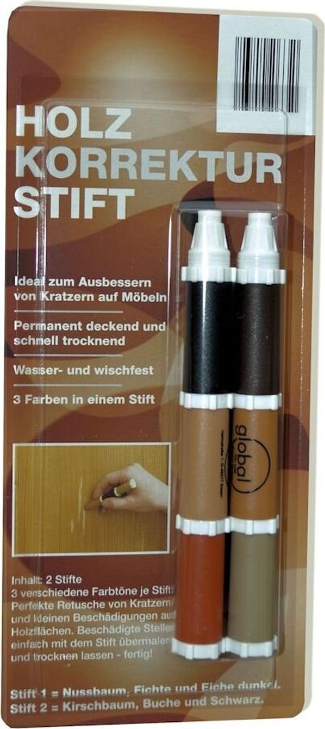 Holzkorrekturstifte 2 Stück à 3 Farben - ideal zum Produktbild 