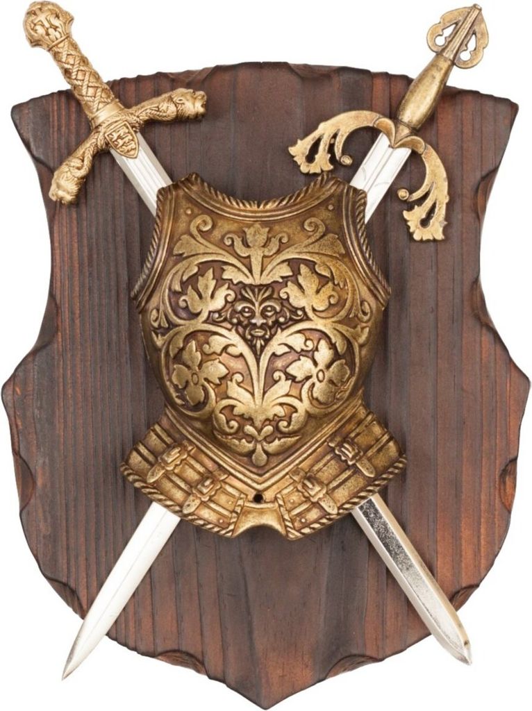 Wanddisplay mit Schwert Brieföffner Richard Löwenherz und El Cid