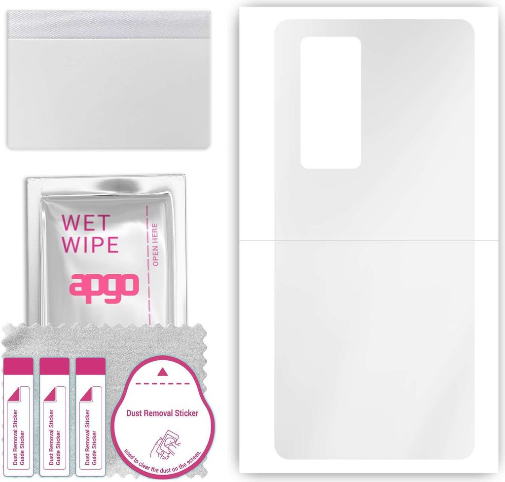 apgo Rückseite Schutzfolie, klar, kompatibel mit vivo X50 Pro Plus, Hinten Hydrogel-Displayschutzfolie mit Positionierhilfe, kratzfest, einfache M...