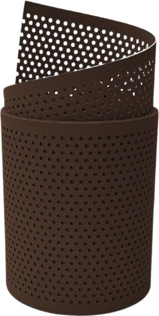 Doppelstab Sichtschutz zaun|zu PREMIUM gelocht 20% Streifen PP Zaunblende Braun 2,55m