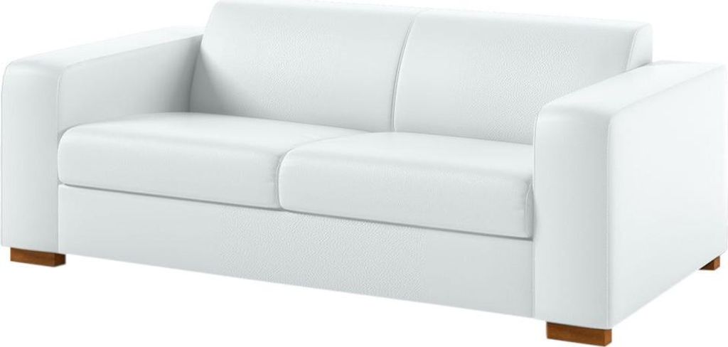 Dreisitzer-Sofa aus Ökoleder Gem-Margo white