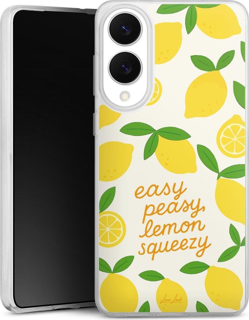 DeinDesign Handyhülle für Samsung Galaxy S25 Edge Silikon Hülle Case Smartphone Schutzhülle Statement Zitrone Spruch
