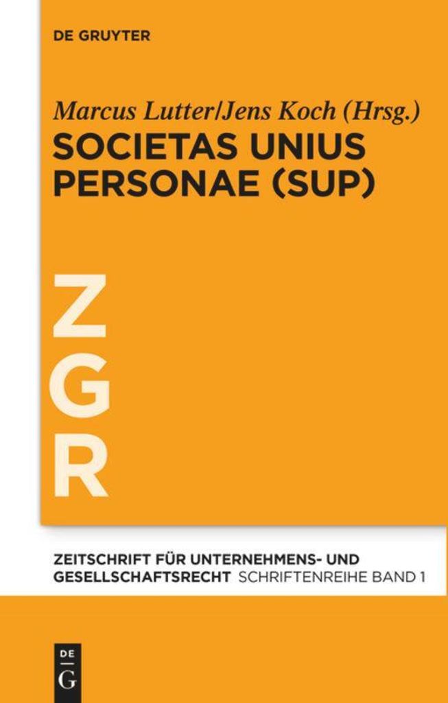 Societas Unius Personae (SUP)