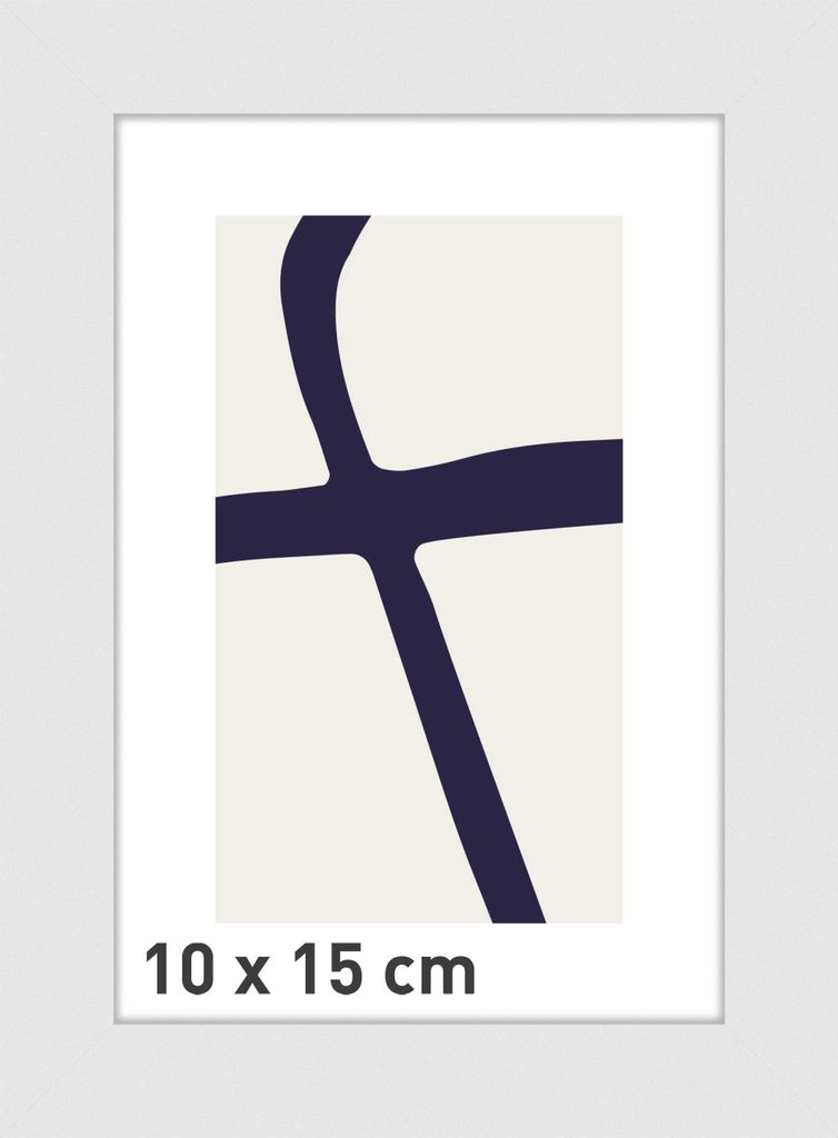 accent by nielsen Holz Bilderrahmen Velino, Weiß, 10 x 15 cm