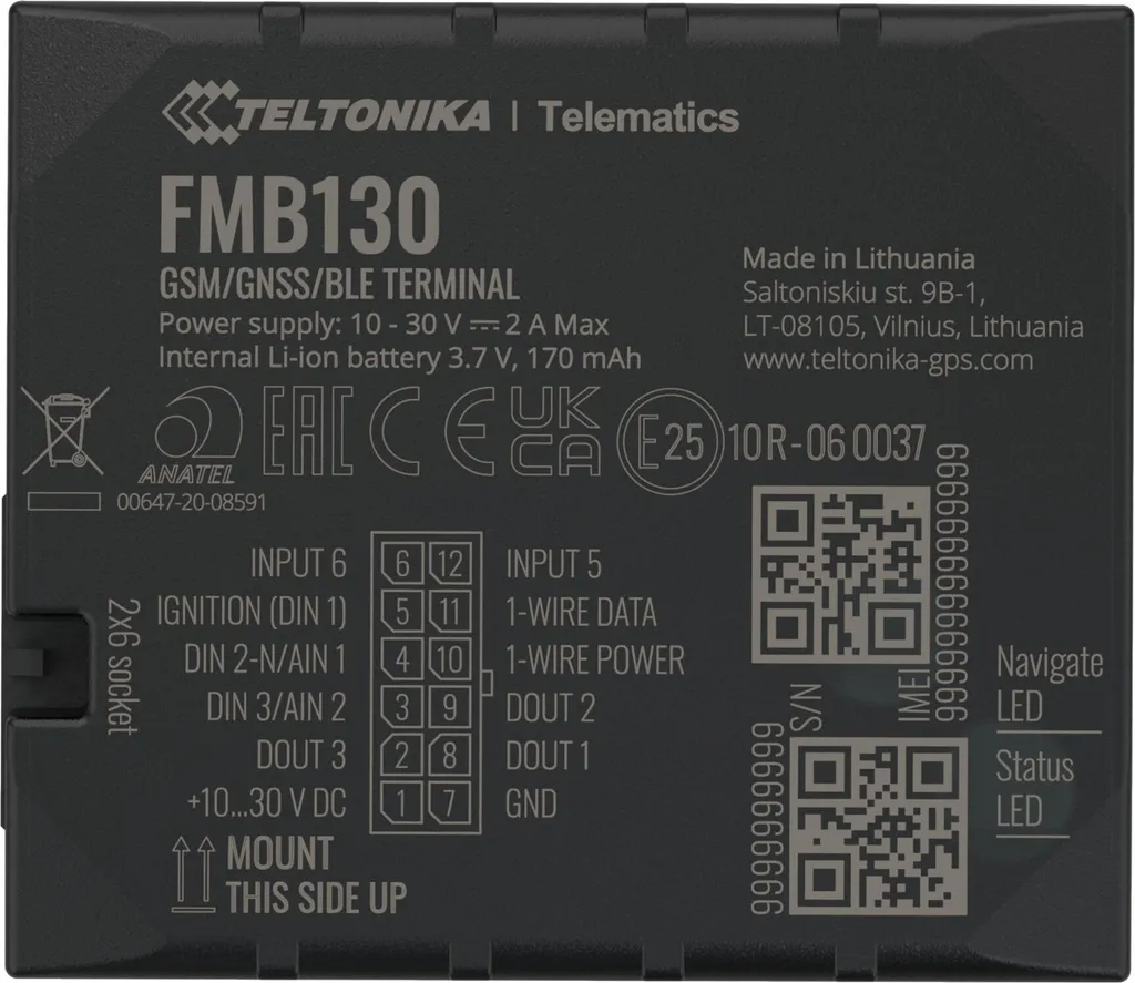 Boîtier de géolocalisation Teltonika FMB130 traceur auto intelligent