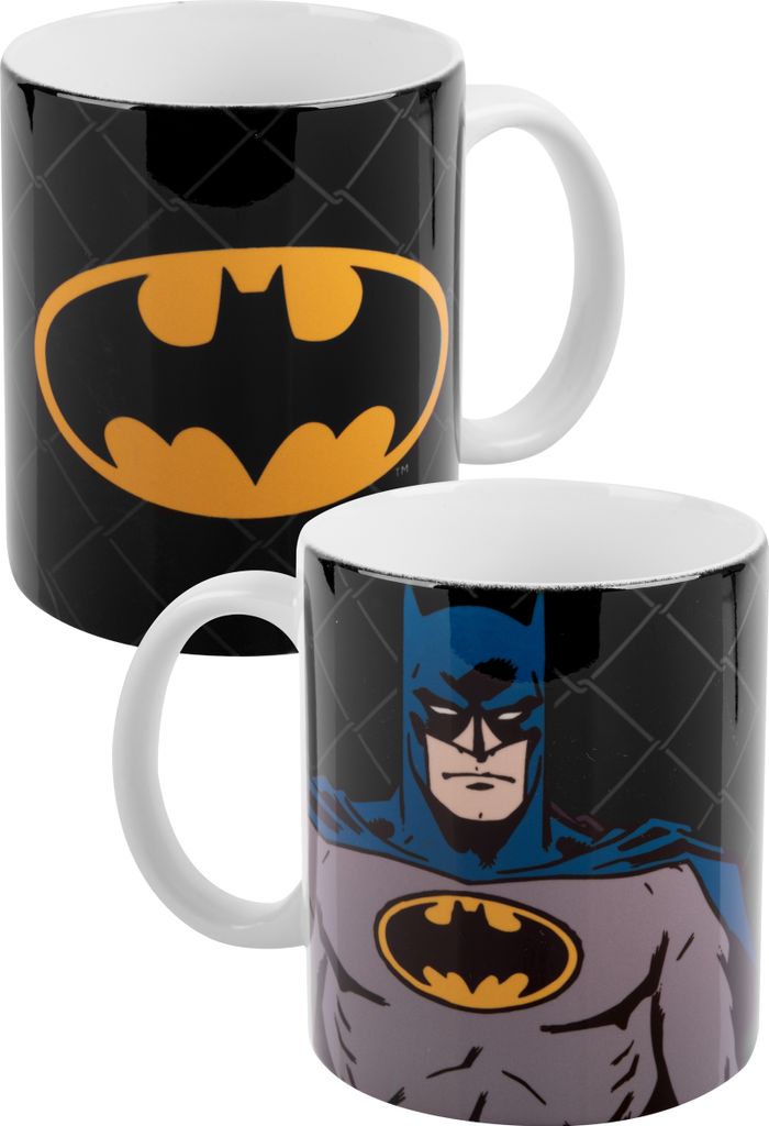 DC Comics Tasse - Batman Kaffeetasse Becher Kaffeebecher aus Keramik Schwarz 320 ml