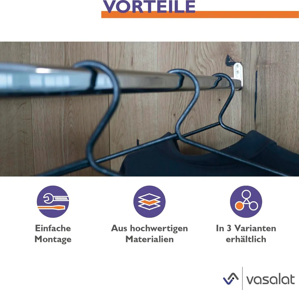 Tringle à vêtements extensible pour optimiser le rangement du dressing - 3