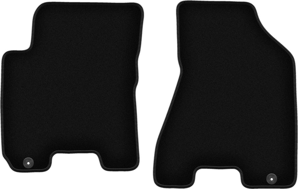 Wielganizator Velours-Autoteppiche vorne – passend für Hyundai Tucson I (SUV, Bj. 2004-2010) – schwarz, passgenau, mit Befestigungen set 2 Stk.