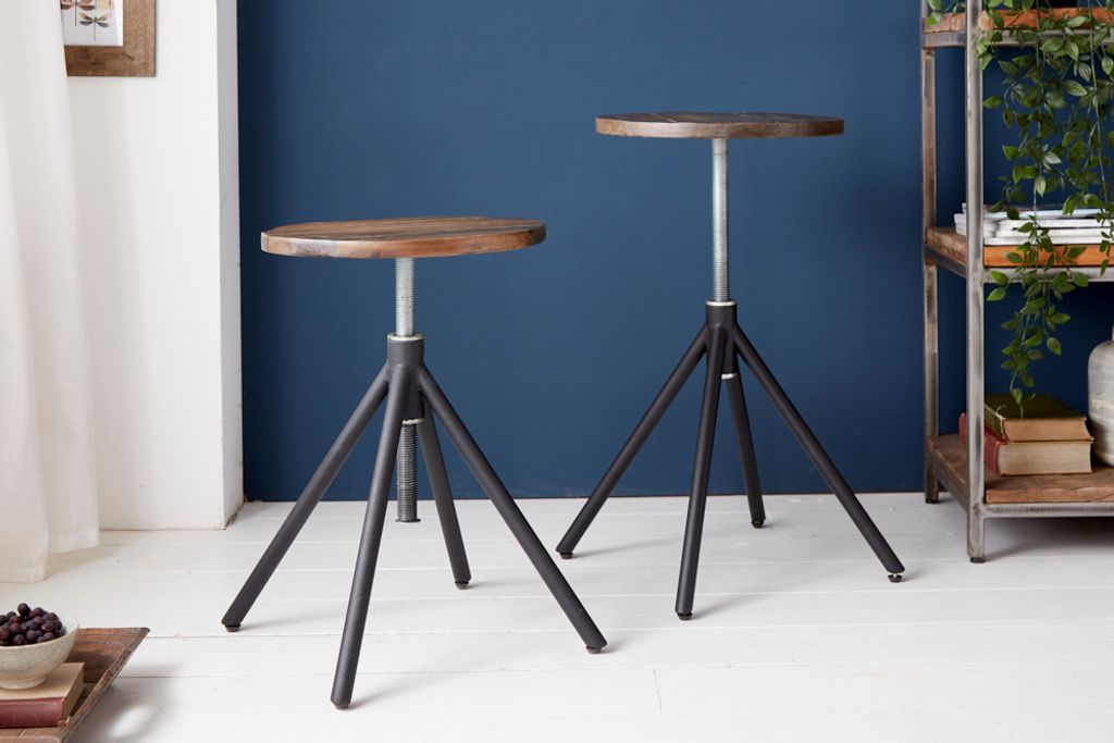 riess-ambiente Höhenverstellbarer Sitzhocker FACTORY Akazie Produktbild 5
