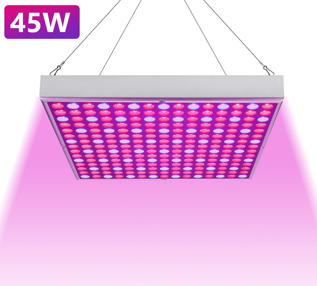 Aopunly 1PC Pflanzenlampe LED, 45W mit 225 Rot&Blau LEDs Pflanzenlicht Pflanzenleuchte, LED Grow Lampe, Wachstumslampen für Zimmerpflanzen, Blumen...