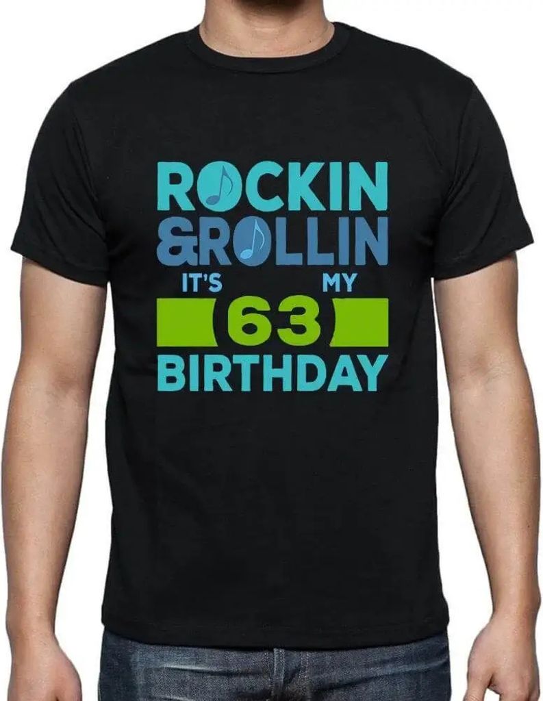Herren Grafik T-Shirt Rockin' & rollin' es ist mein Geburtstag 63 – Rockin' & Rollin', It's My Birthday 63 – Geschenk 63. Geburtstag Jahrestag 63