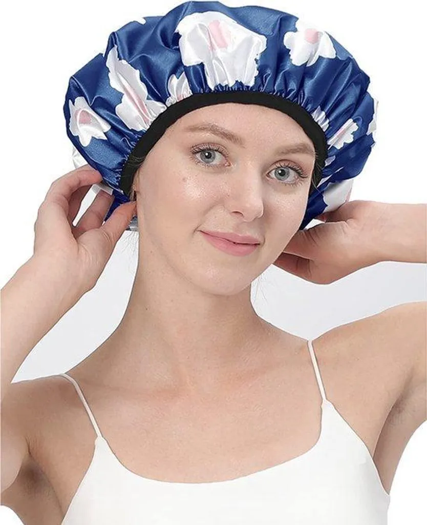 Bonnet de douche pour préserver le brushing des cheveux longs