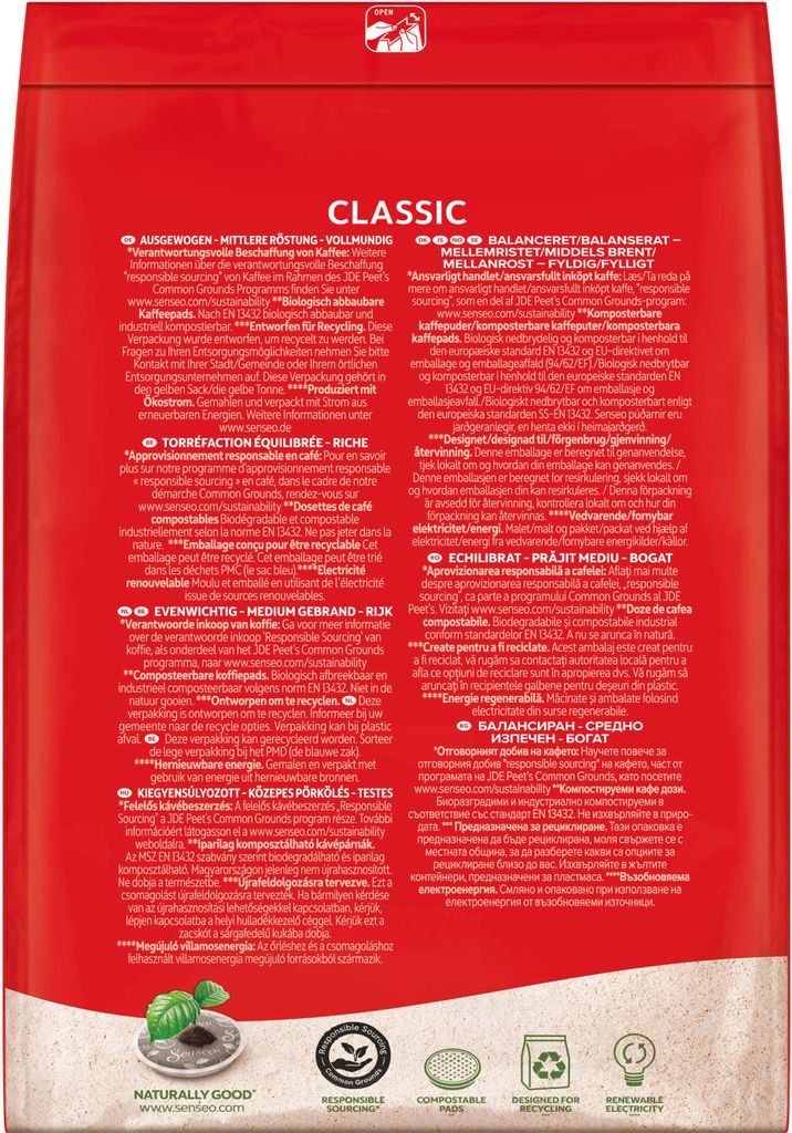SENSEO Pads Classic Senseopads 10 x 48 Kaffeepads XXL Paket Produktbild 5