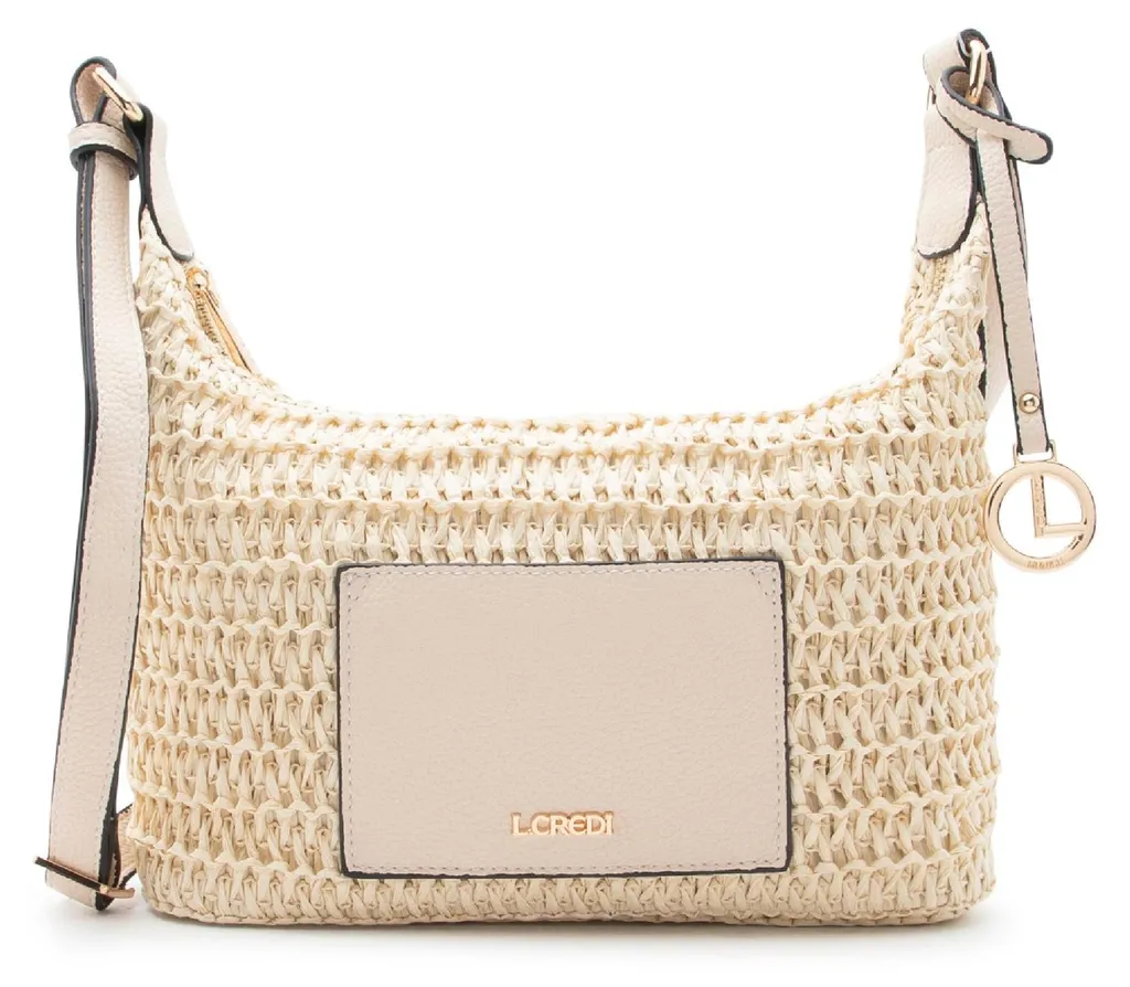 Sac bandoulière beige Ramina L.CREDI avec bandoulière réglable
