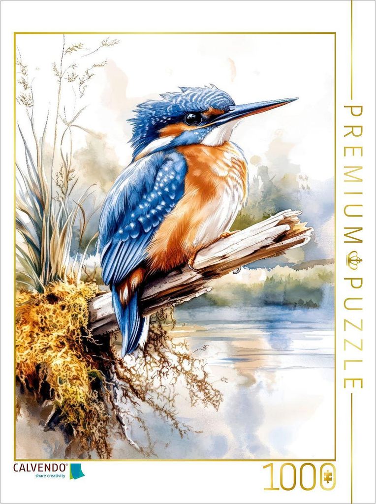 CALVENDO Puzzle Eisvogel | 1000 Teile Lege-Größe 64x48cm Foto-Puzzle für glückliche Stunden