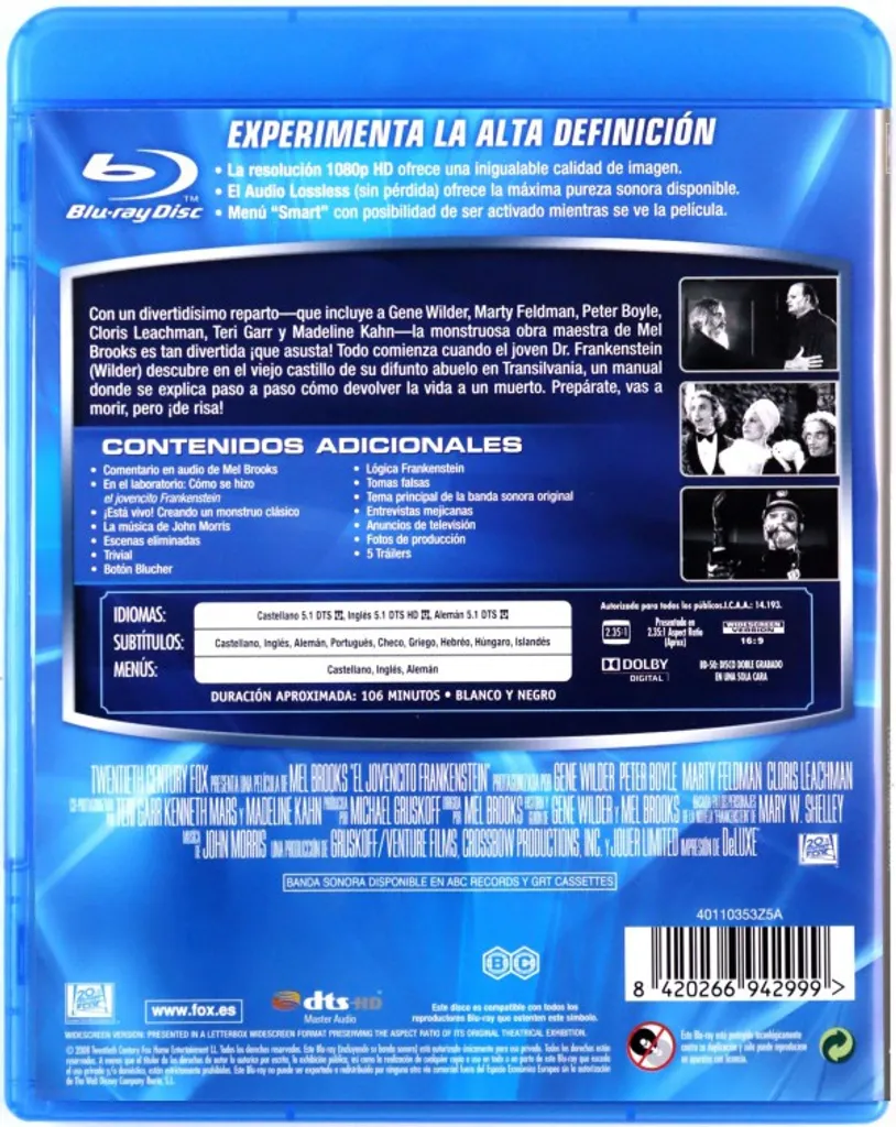 Frankenstein Junior Blu-ray Noir et Blanc Restauré - Qualité Image Premium