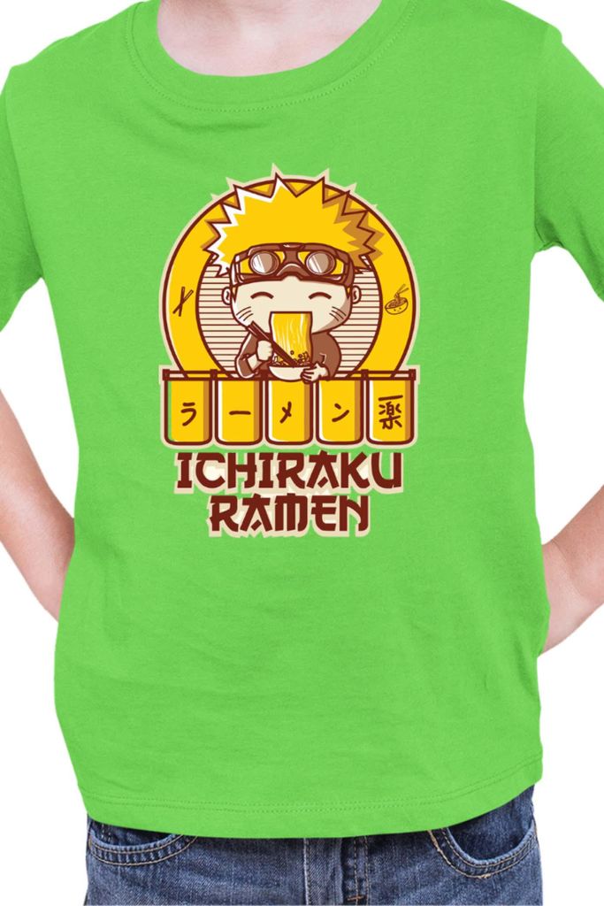 Kinder T-Shirt Naruto Ichuraku Ramen 03, 5-6 Jahr - 116 / Lime