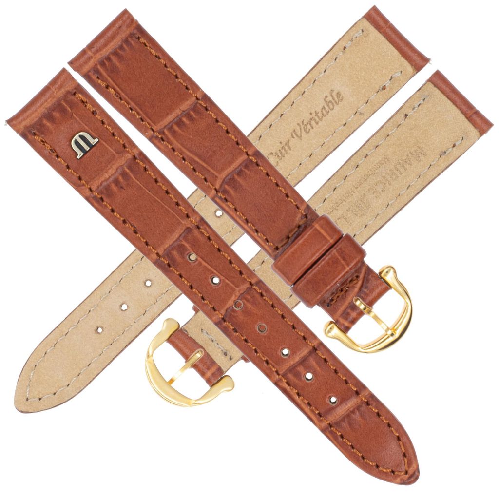 Maurice Lacroix Ersatzband Damen 14 mm Kroko-Optik braun Produktbild 