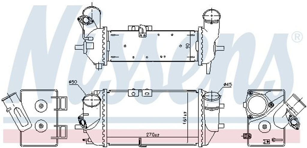 NISSENS 961488 Ladeluftkühler LLK für HYUNDAI i20 Schrägheck (GB, IB) Turbo Intercooler