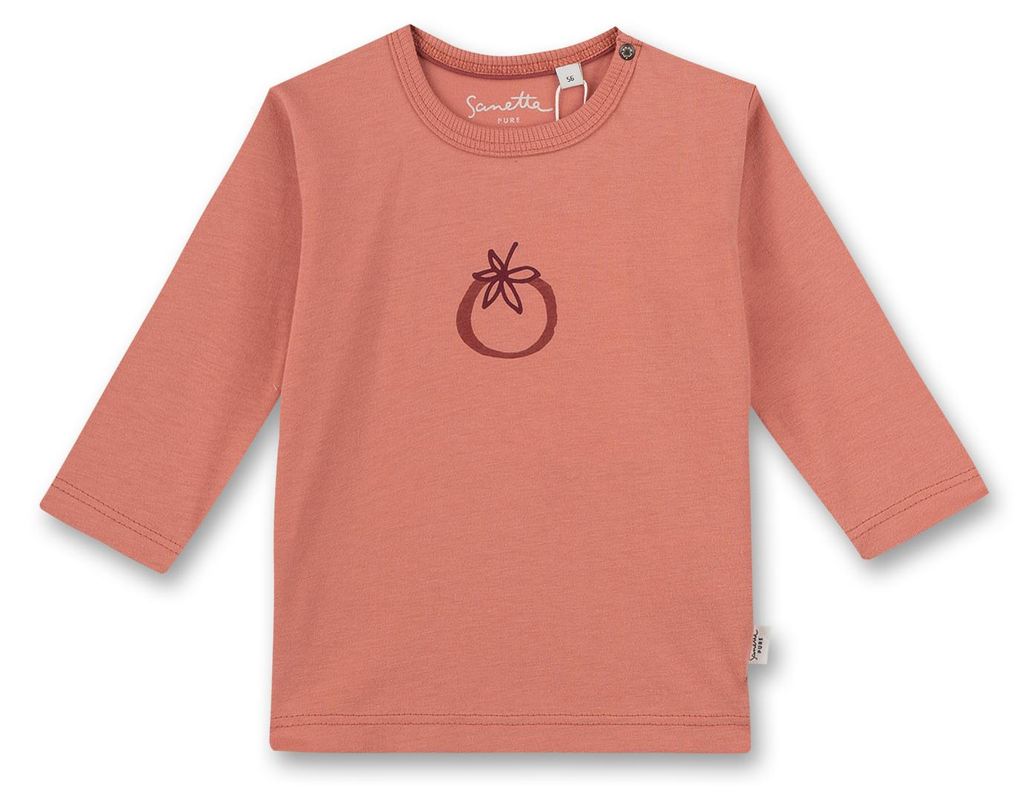 Sanetta Pure Mädchen-Langarmshirt rosa Tomate 68