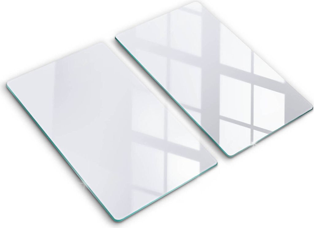 Abdeckung Glas - Küchenabdeckung - 2x30x52 cm - Abdeckplatte -weiße Farbe