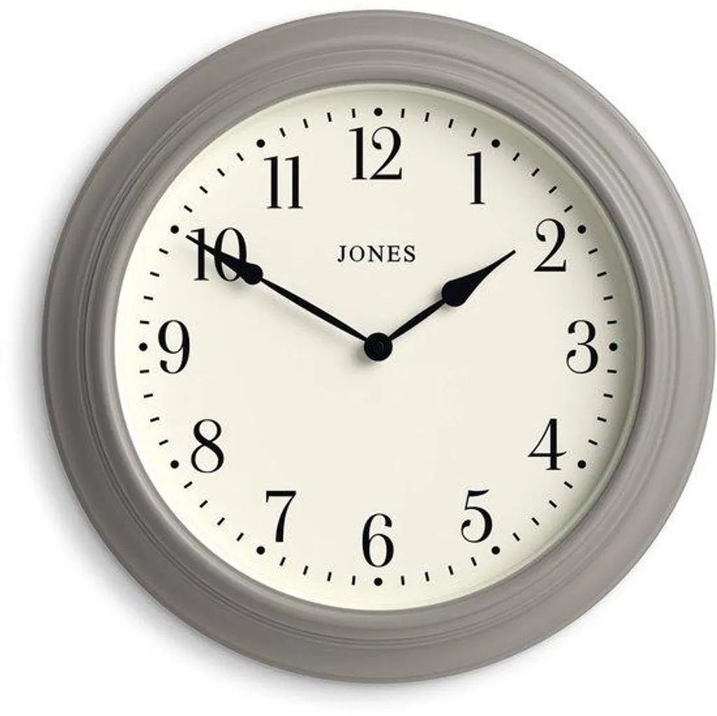 Horloge murale lisible 40 cm gris moyen avec cadran traditionnel