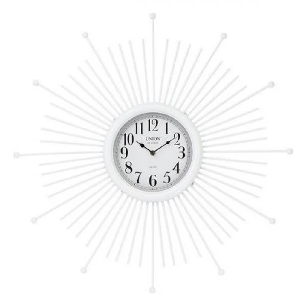 Décorez votre salon avec cette horloge murale XL 68 cm métal et bois