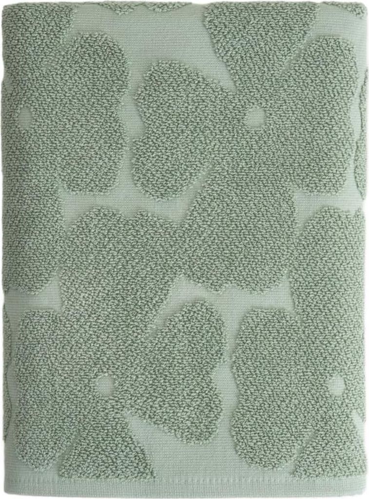 HOMLA FLORES Pistazien-Jacquard-Handtuch 70x130 cm