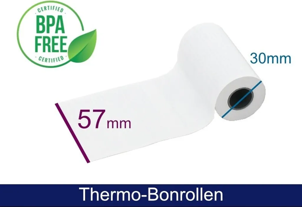 Bobine Thermique 57mm pour TPE avec Texte de Prélèvement SEPA - 9 Mètres