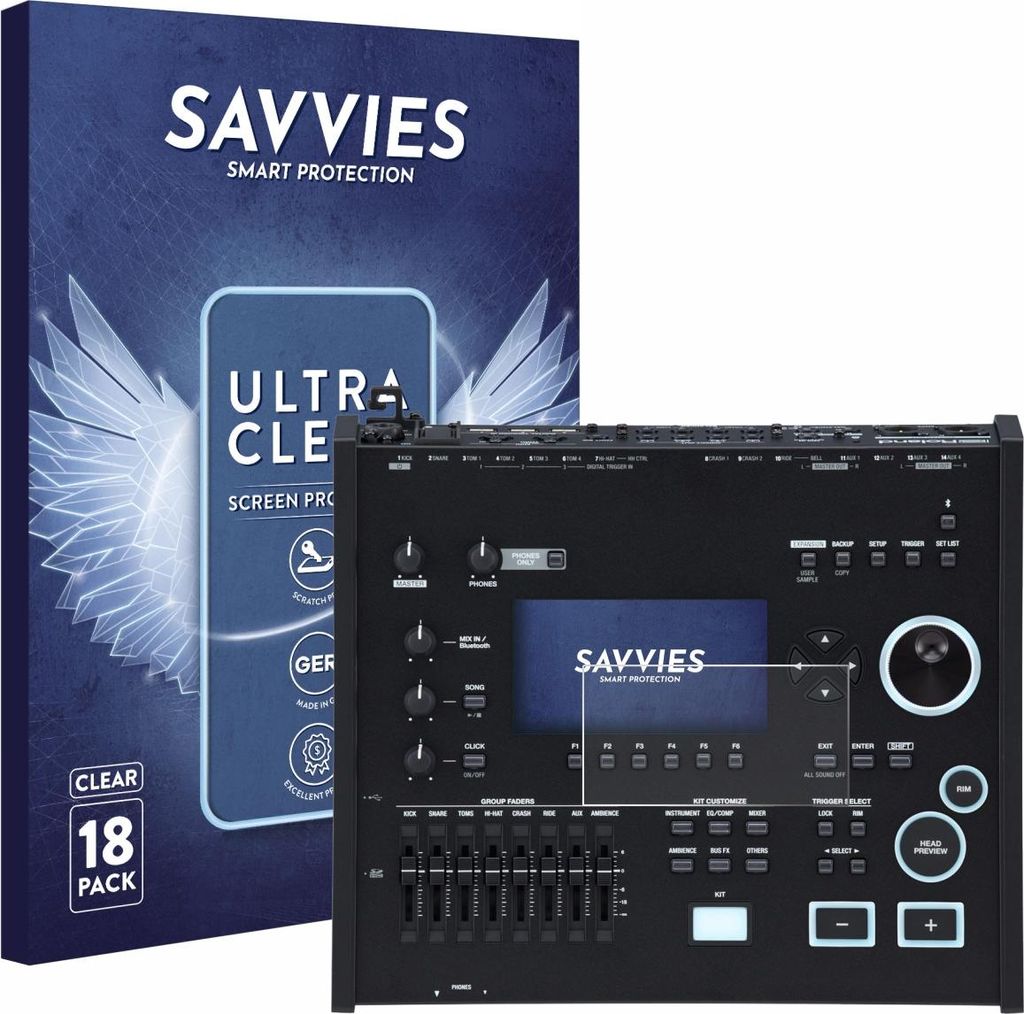 18x Für Roland V71 Schutzfolie Savvies Displayschutz Display Schutz Folie Klar Transparent