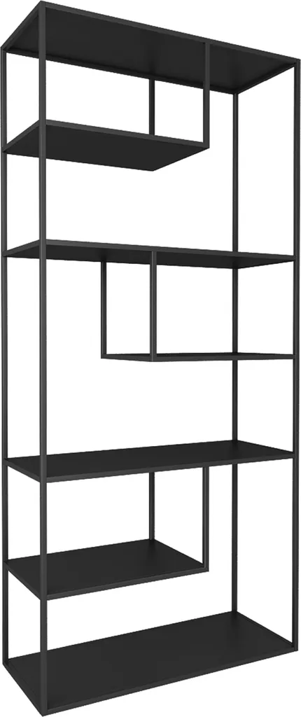 Gagnez de la Place avec l'Étagère Vehmaa Noire 6 Compartiments Haute