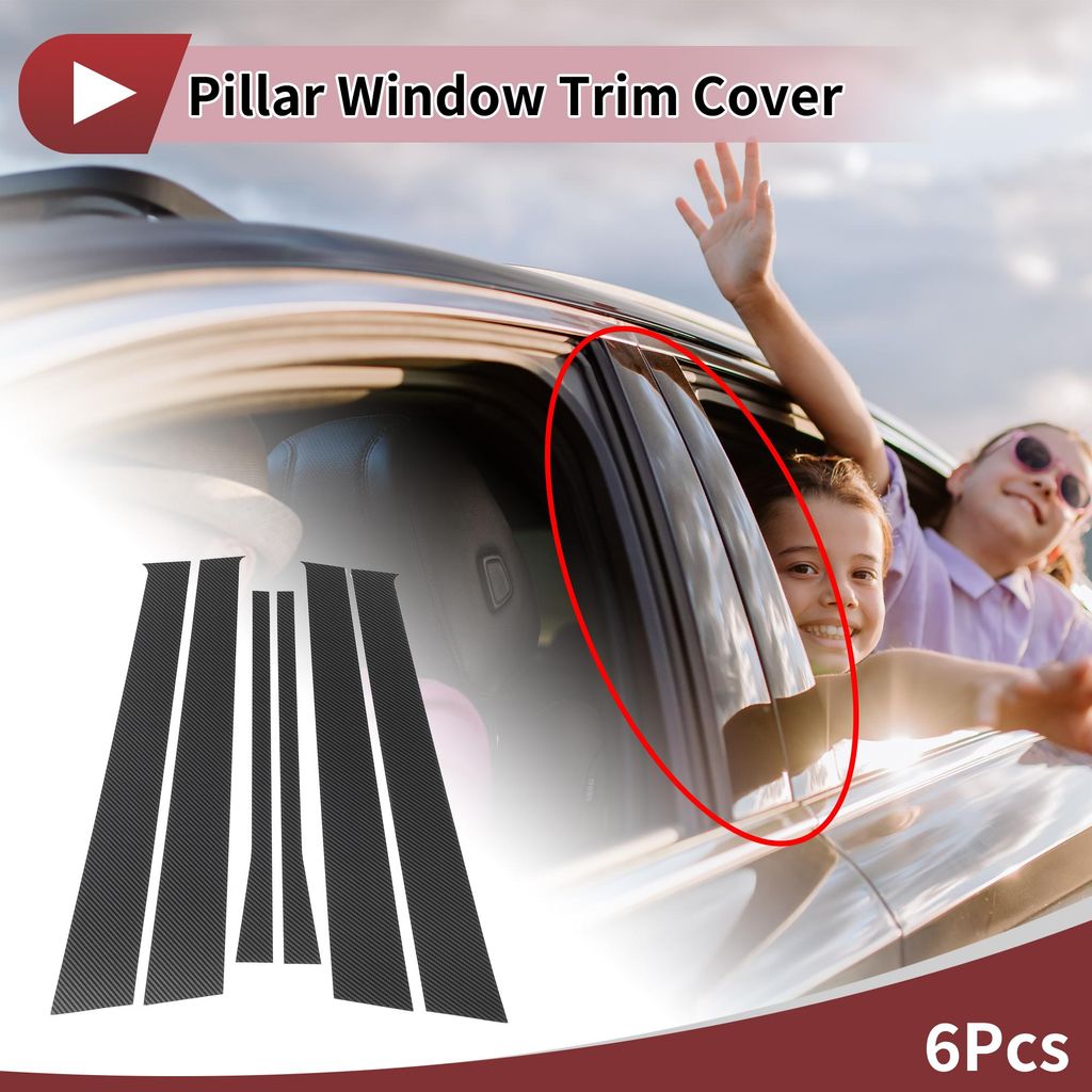Türpfosten Fensterleiste Vorne Hinten Links Rechts für Volkswagen Golf 4 1997-2003 Kratzfester Aufkleber Pfosten Tür Au?enabdeckung 6 Stück