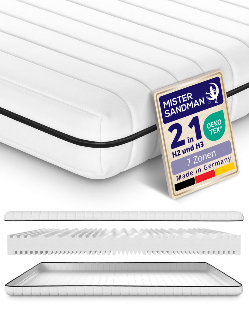 Matrace ze studené pěny - 200 x 200 cm - 15 cm - H2 H3 - Obrázek produktu