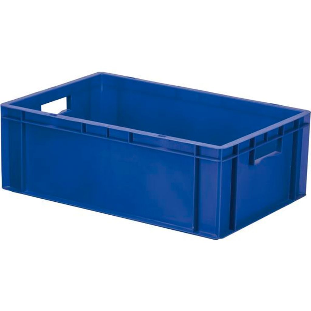 Stapelkiste Kunststoff, Höhe: 210 mm, Länge: 600 mm, Breite: 400 mm, blau
