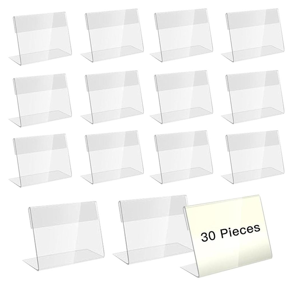 30 Stück Acryl Etikettenhalter - Buffetkarten - Produktbild 