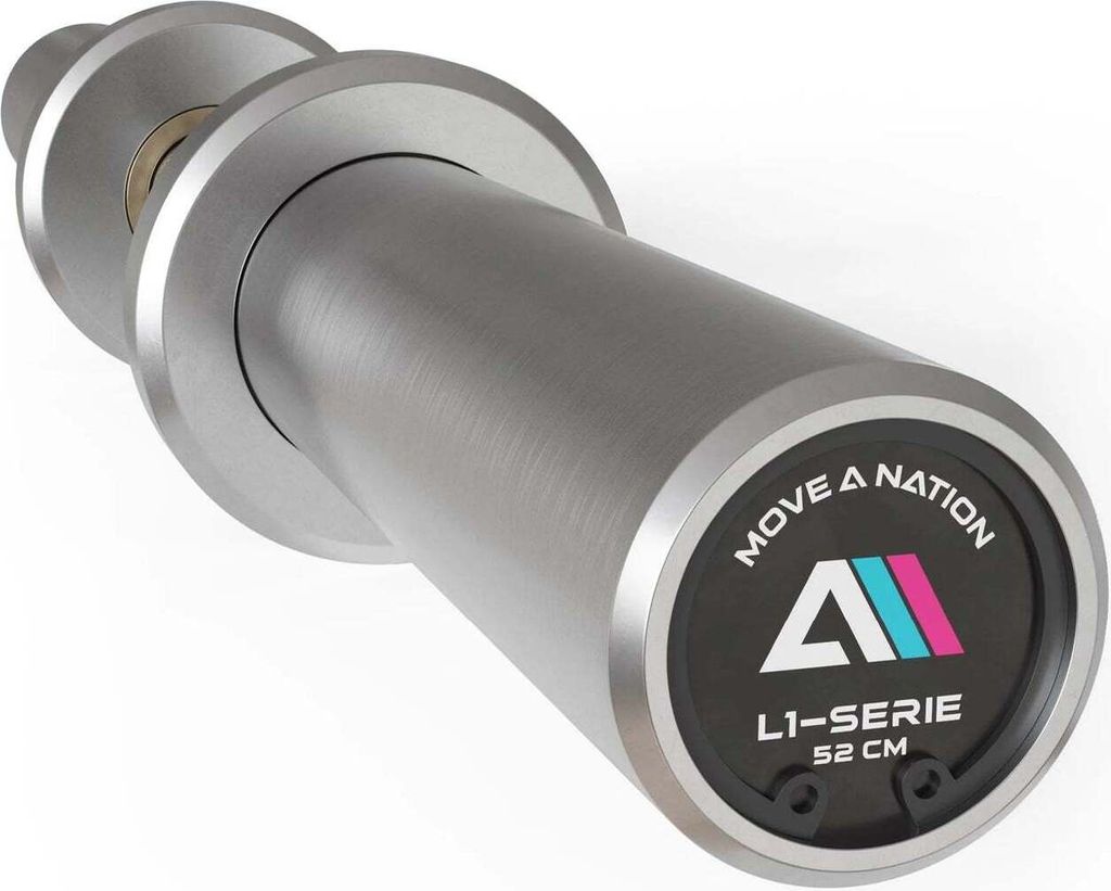 ATLETICA L1 Olympia | Hantelstange | 52 cm | Länge Ø 50 mm | Studioqualität | 190.000 PSI | Hochbelastbar & verchromt | Mit Kugellagern ausgesta...