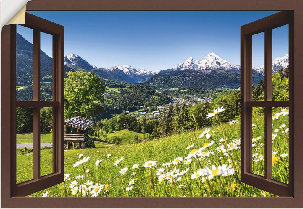 ARTland Wandbild, selbstklebend Bayerischen Alpen, braunes Produktbild 